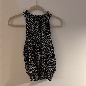 THML black and white halter top